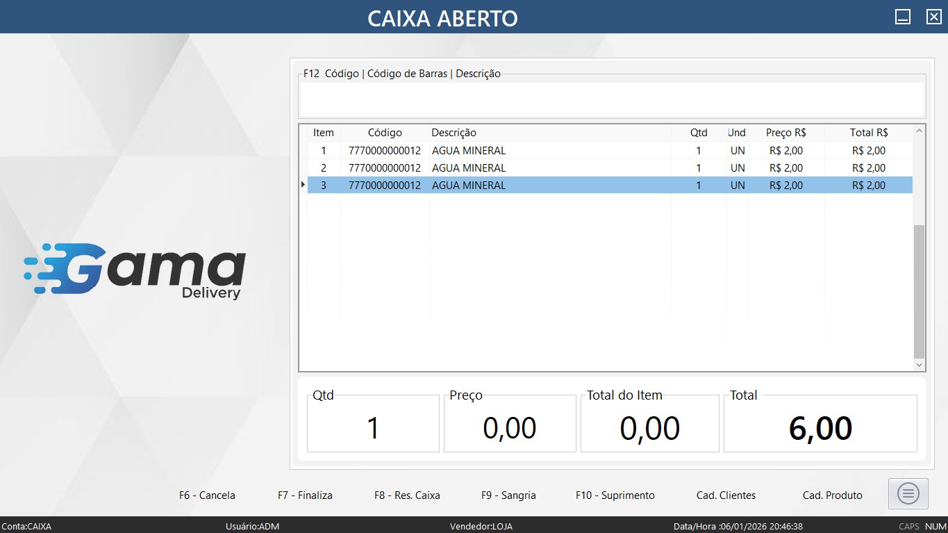 Tela de Pagamentos no PDV